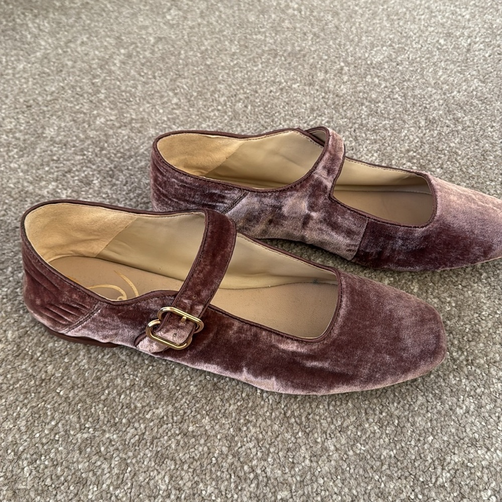 SAM EDELMAN velvet mary jane flats size 8 - Picture 3 of 6